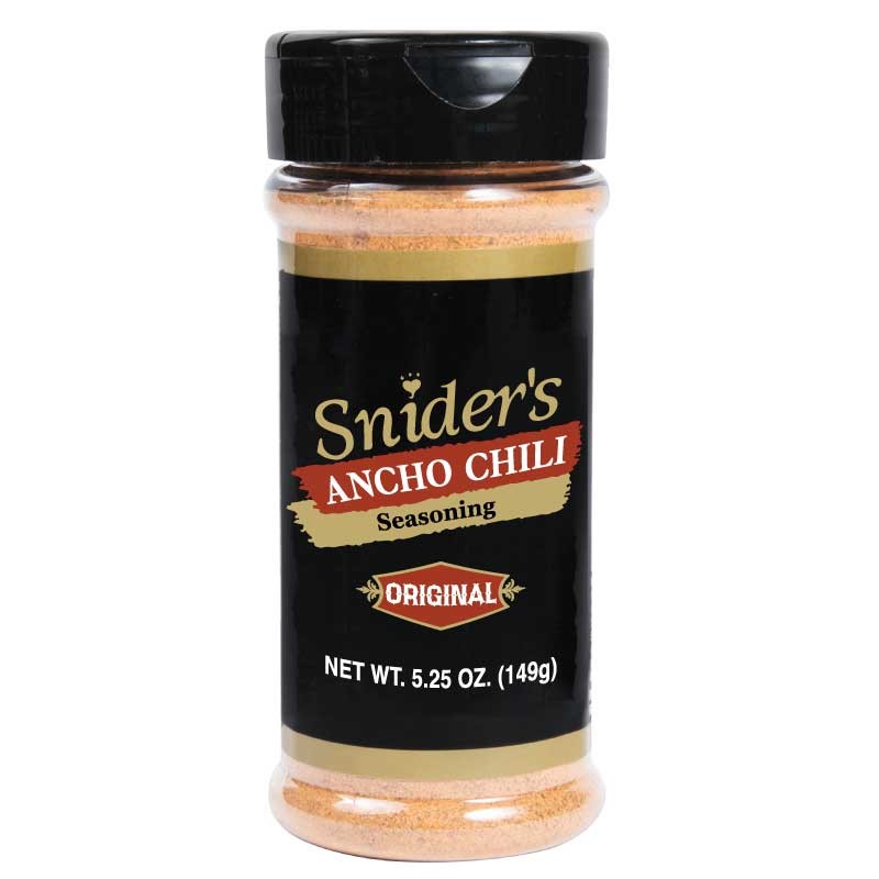 KASCO Sniders Original Ancho Chili Seasoning - Case of 12 5.5 oz Shakers 2179014